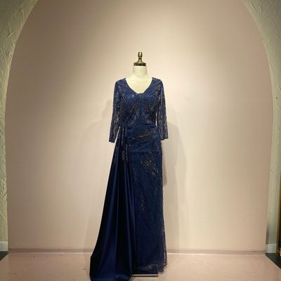 Vestido largo azul Navy talla 56/24