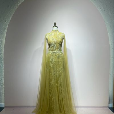 Vestido largo mostaza talla 46/14