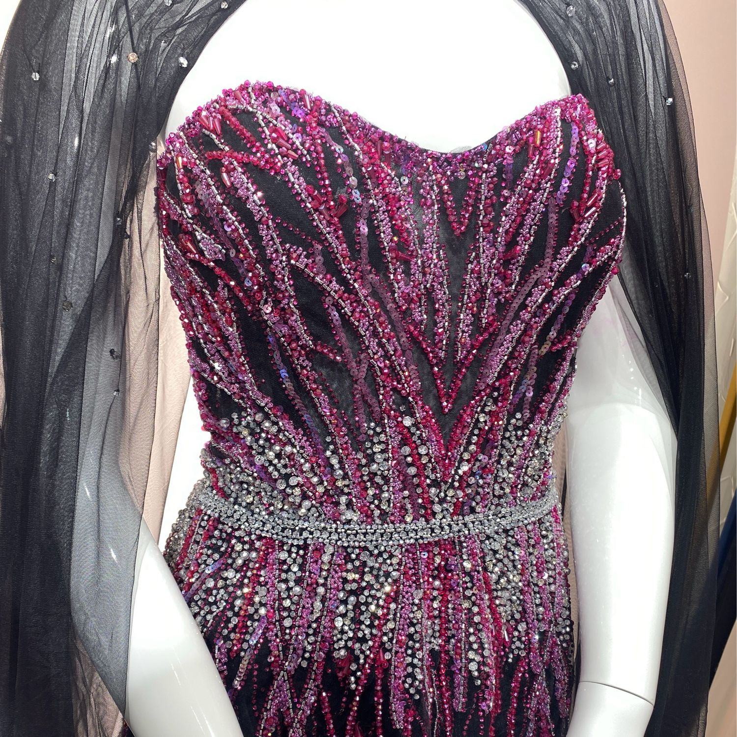 Vestido largo negro talla 50/18 