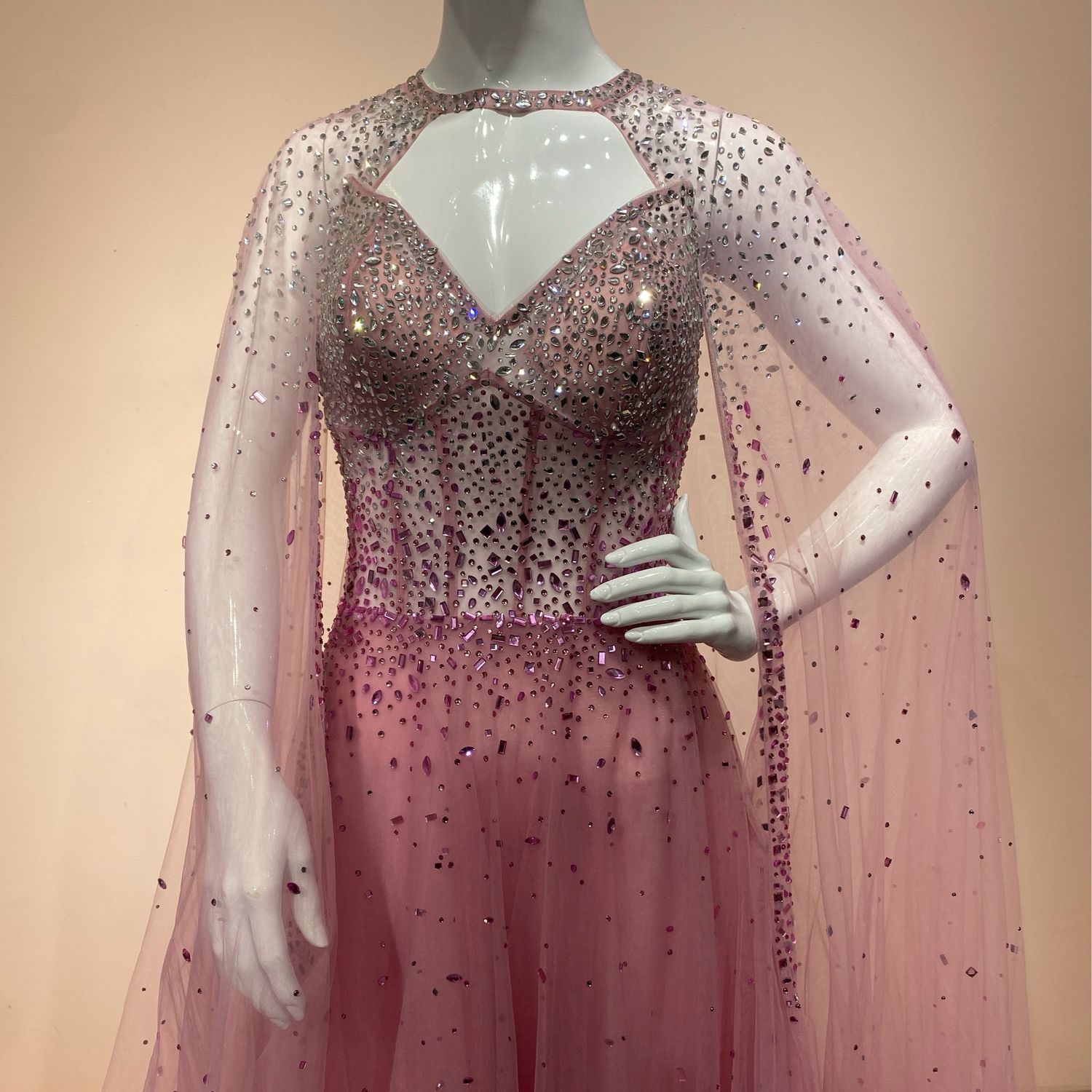 Vestido largo rosado talla 40/8