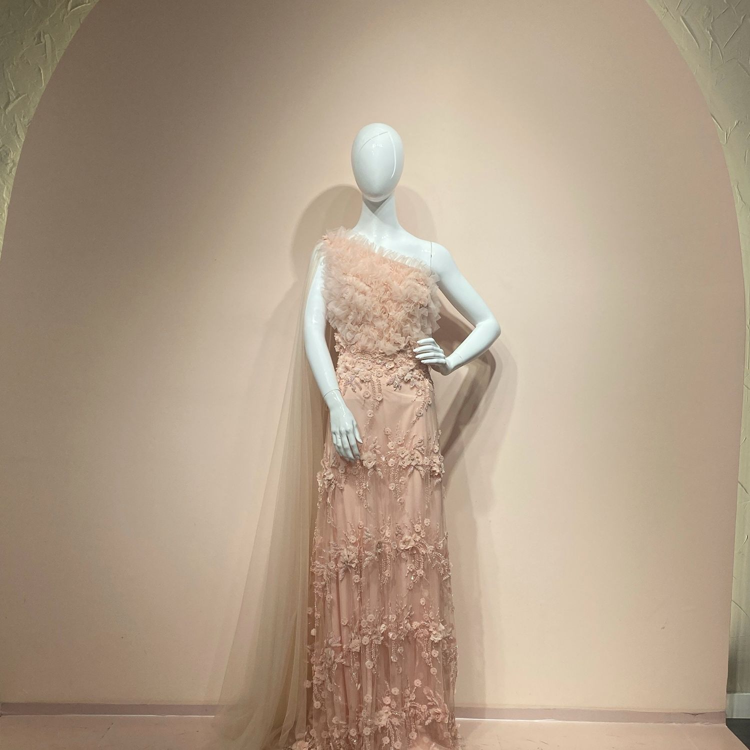 Vestido largo rosado talla 42/10