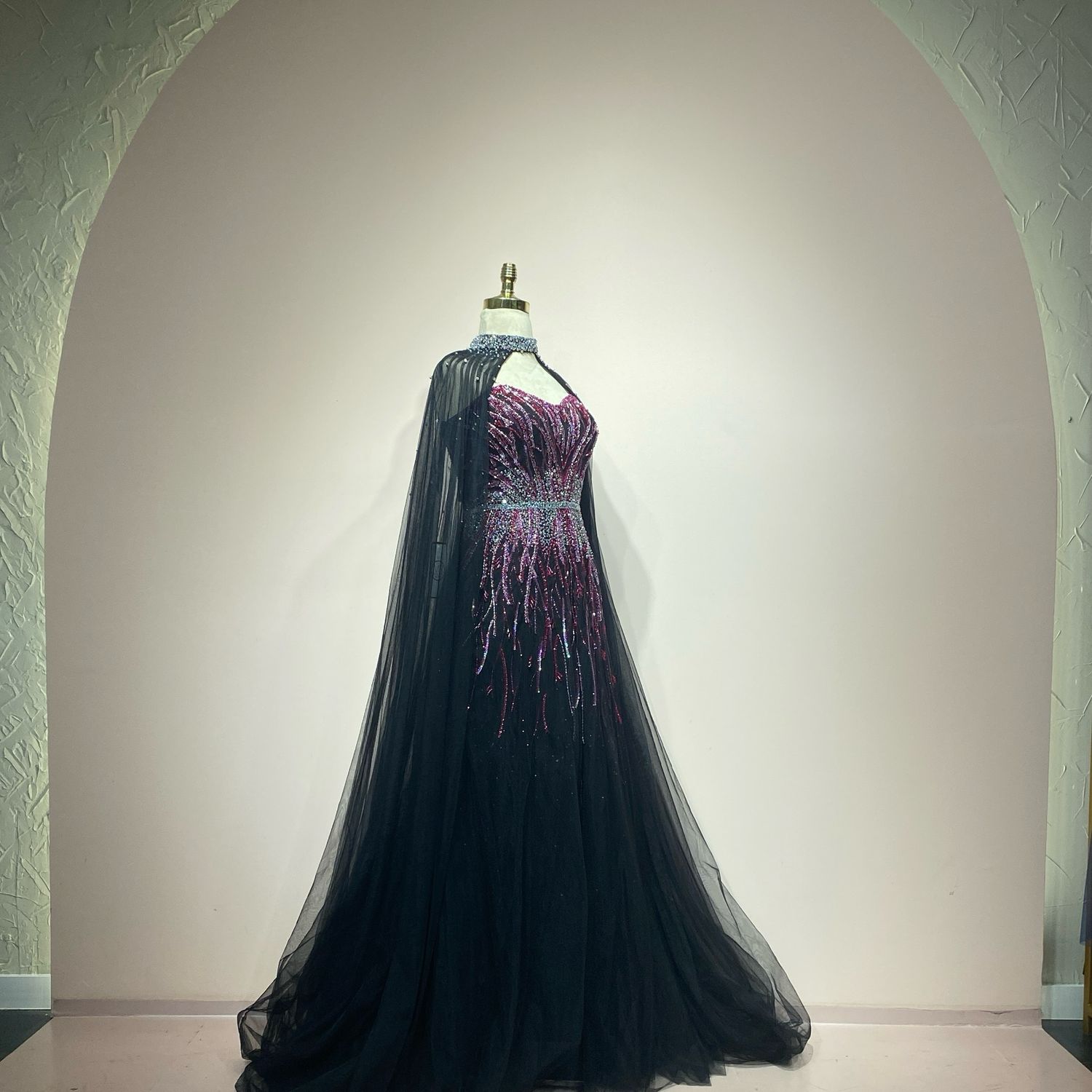 Vestido largo negro talla 50/18 