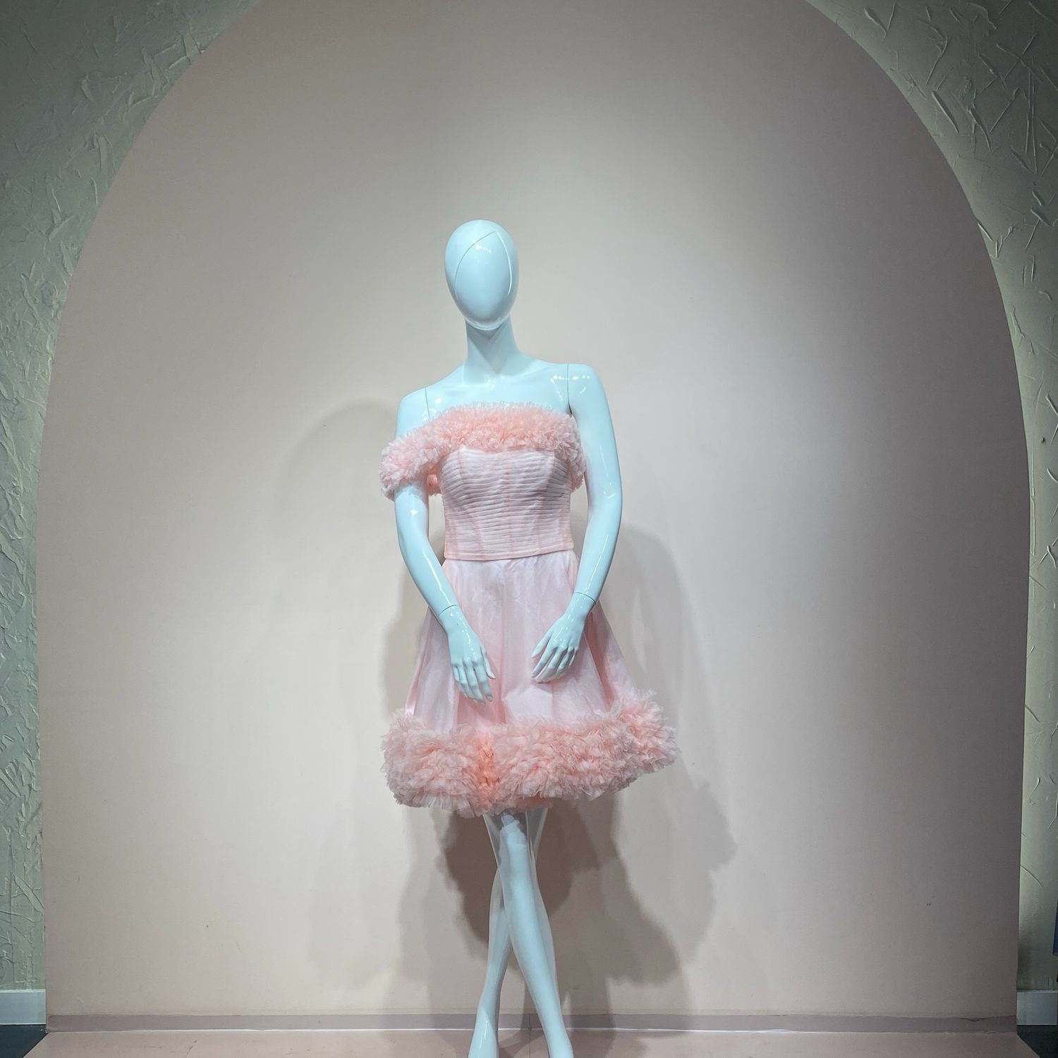 Vestido corto rosado talla 8