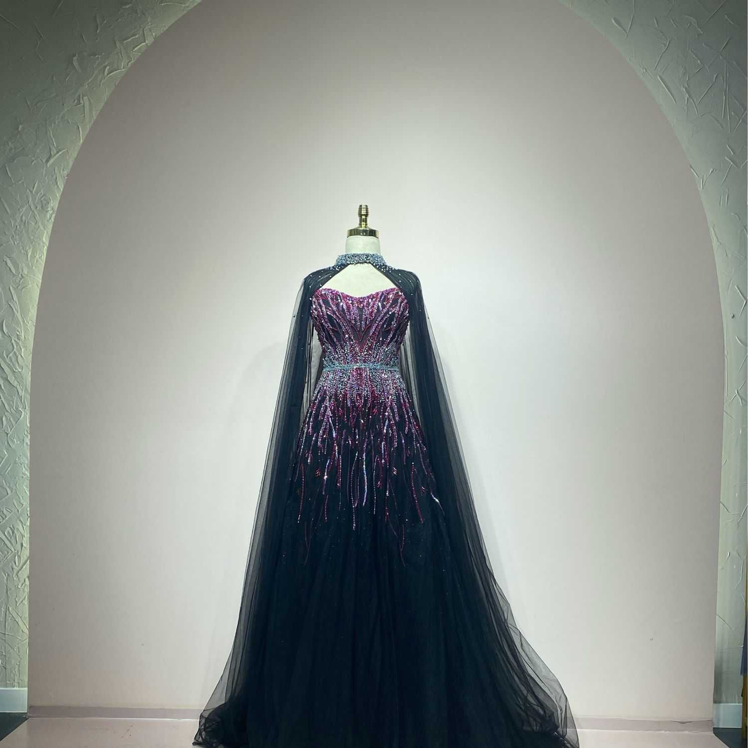 Vestido largo negro talla 50/18 