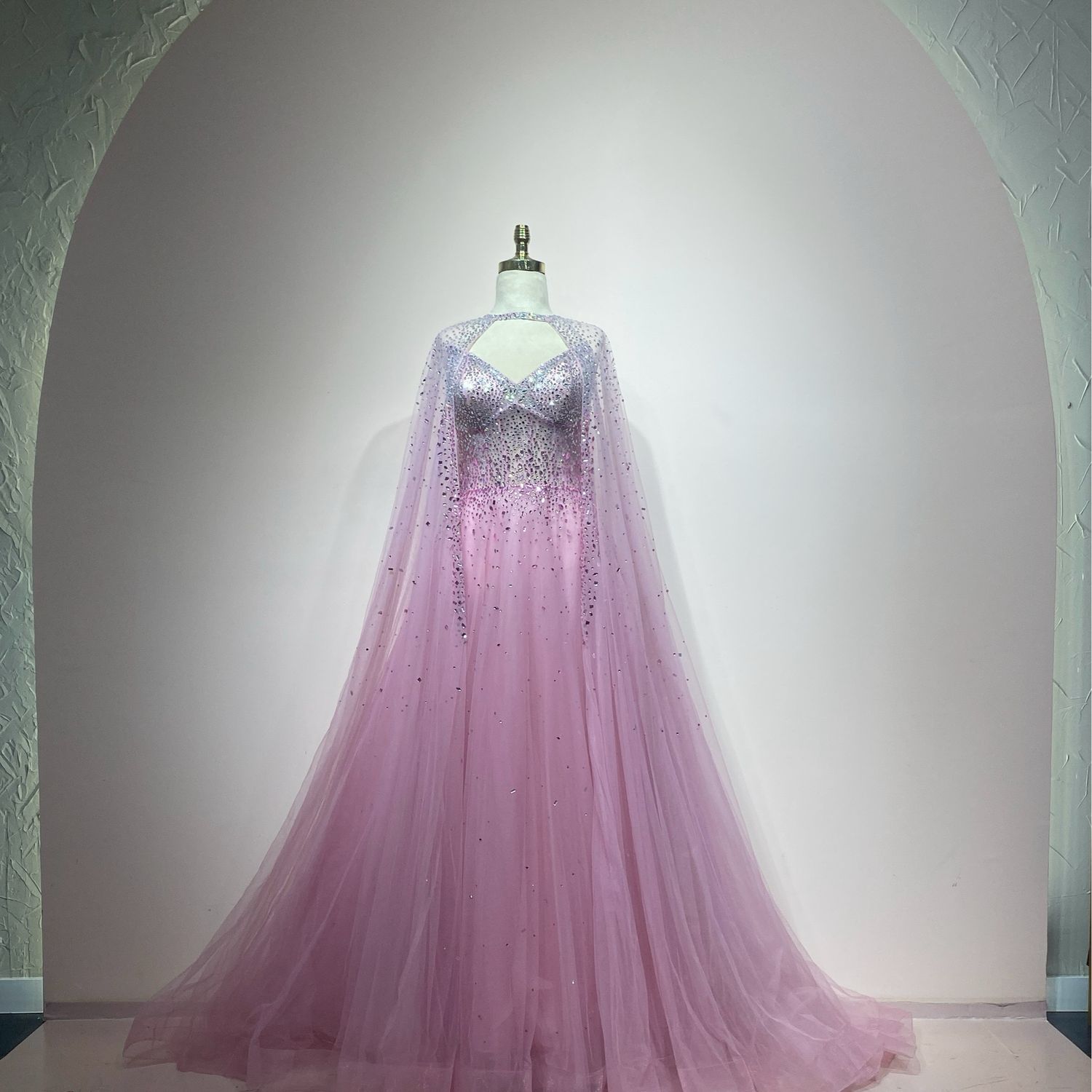 Vestido largo rosado talla 40/8