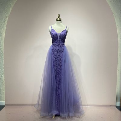Vestido largo morado talla 44/12