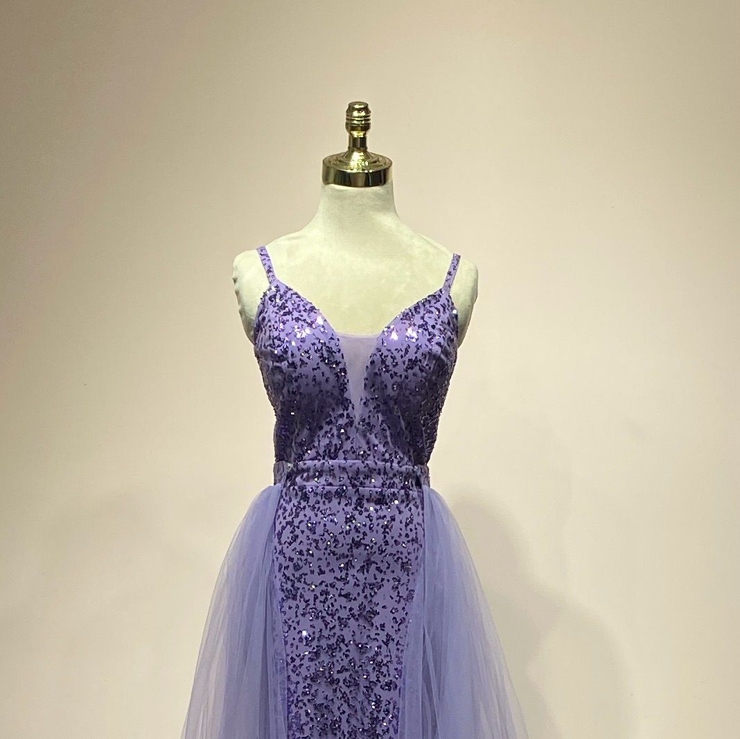 Vestido largo morado talla 44/12