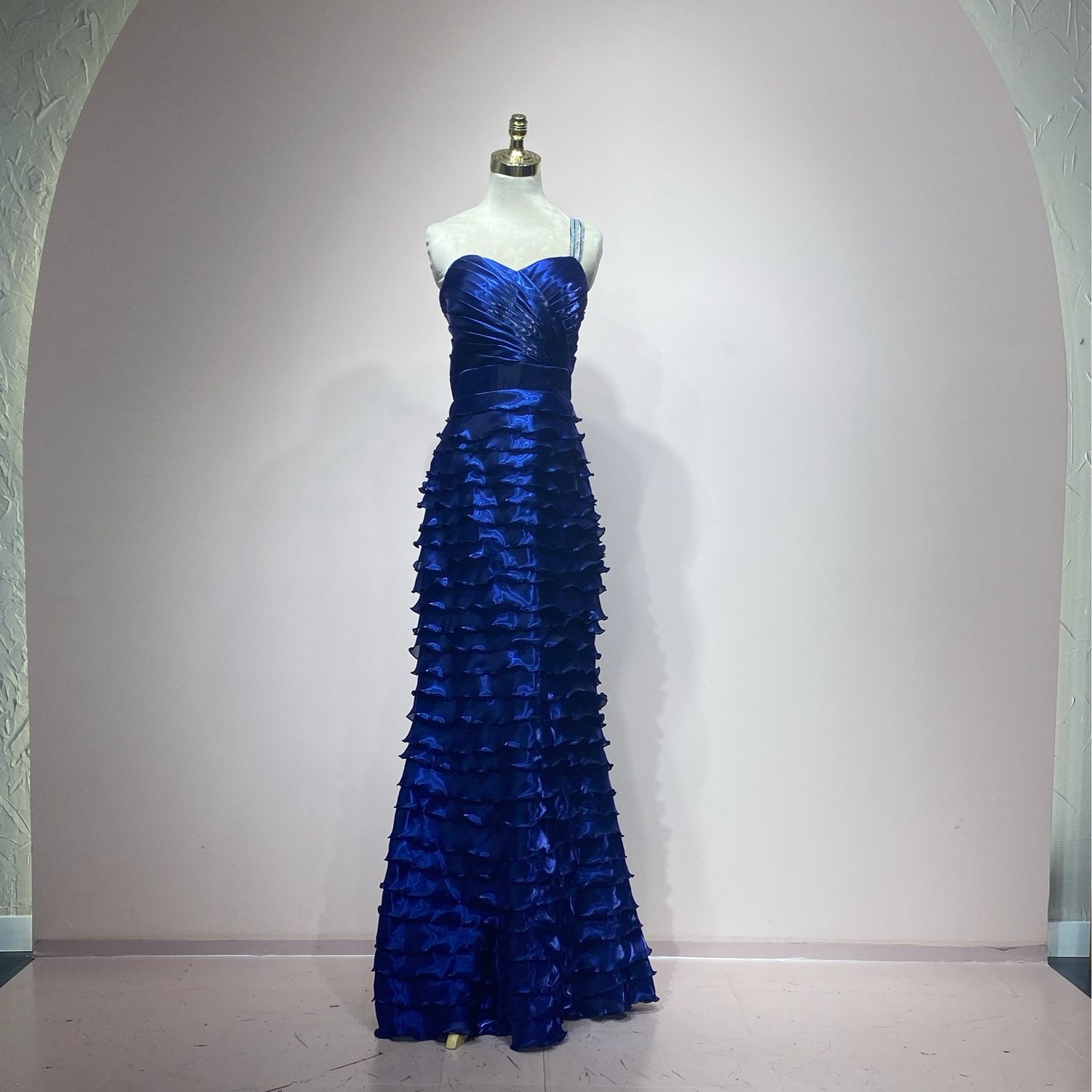 Vestido largo azul talla 48/16