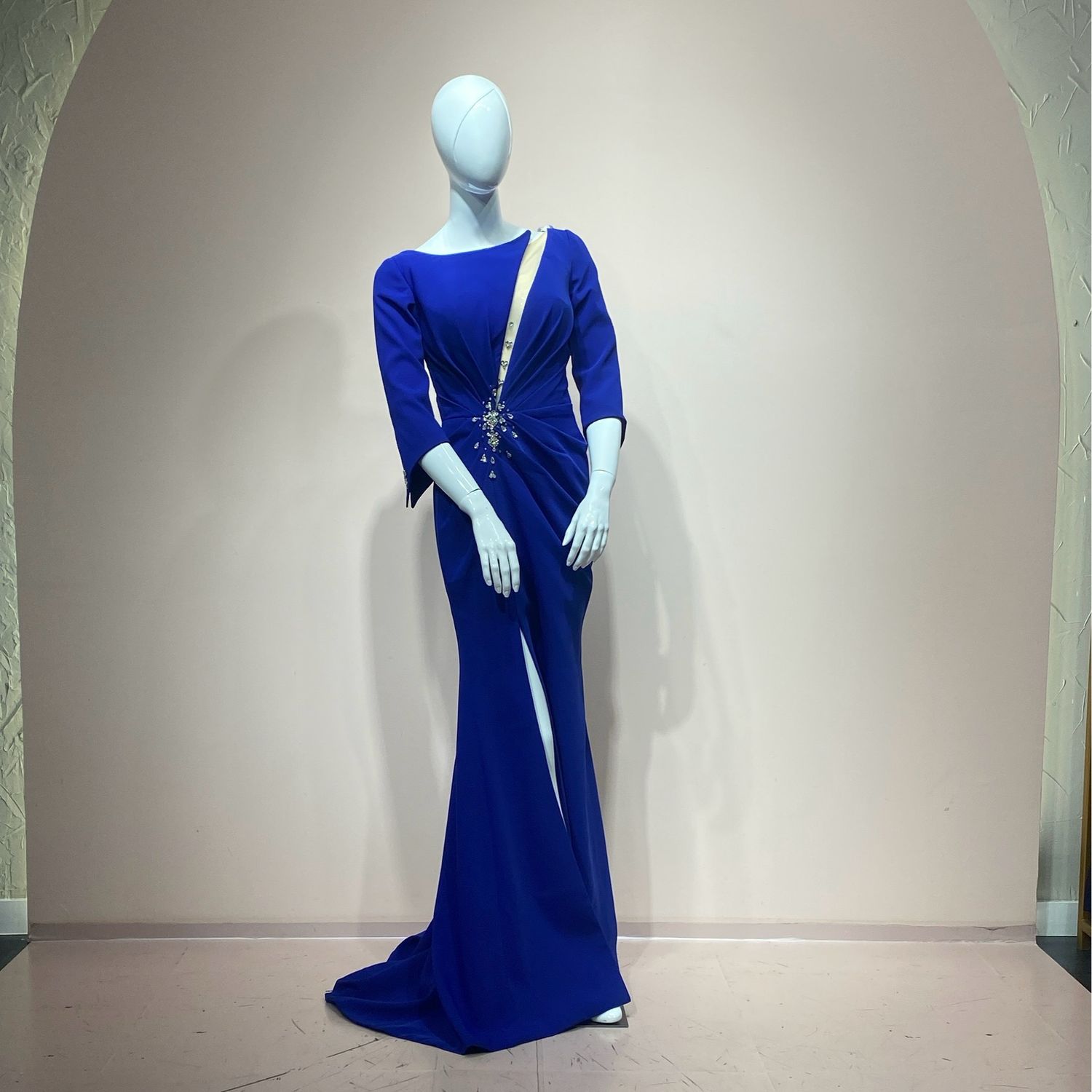 Vestido largo azul talla 38/6