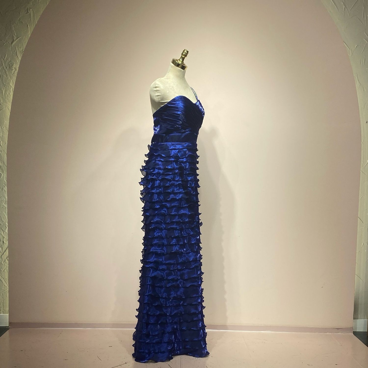 Vestido largo azul talla 48/16
