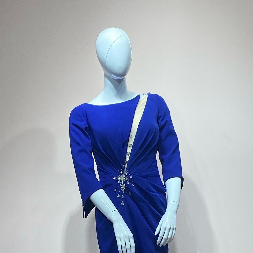 Vestido largo azul talla 38/6