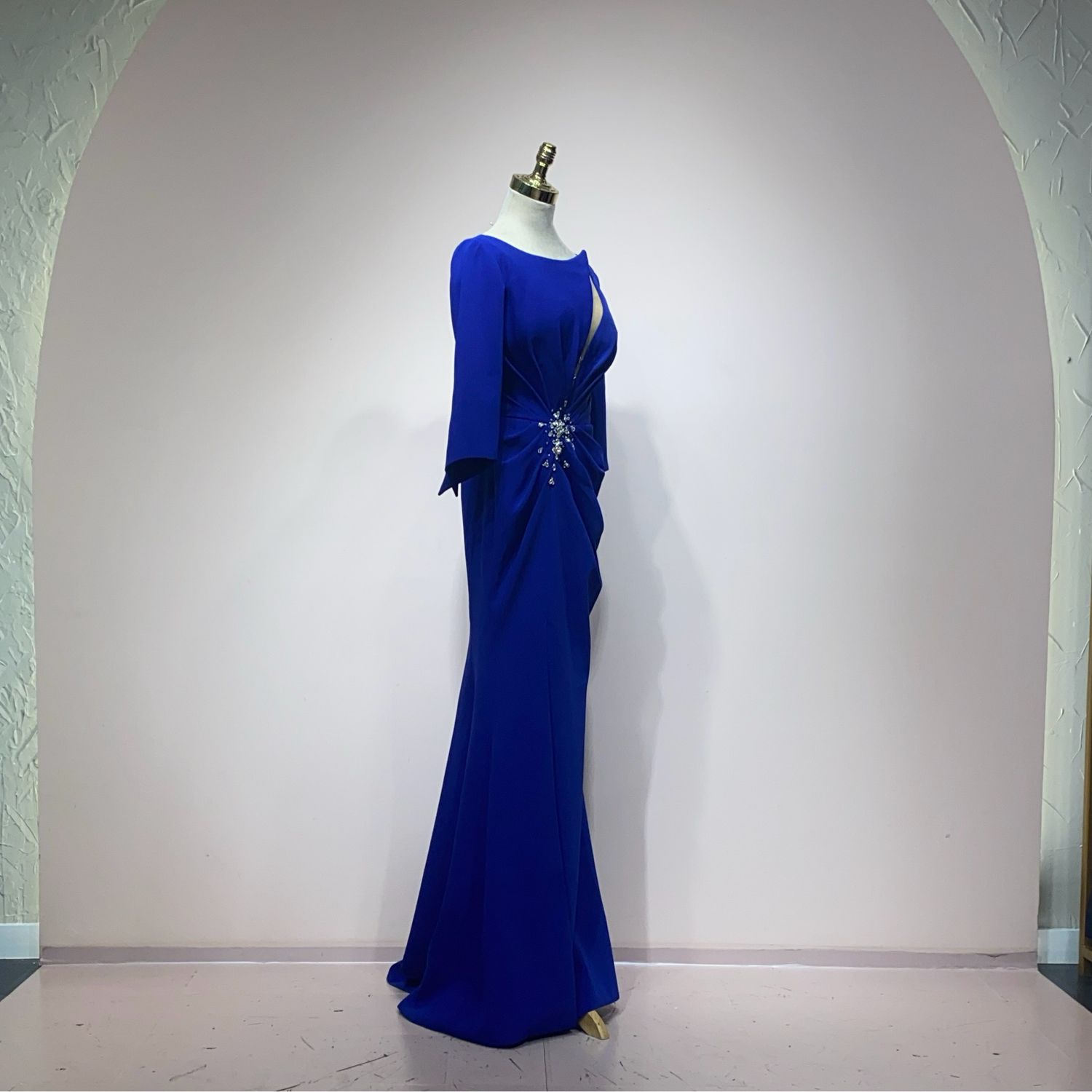 Vestido largo azul talla 38/6