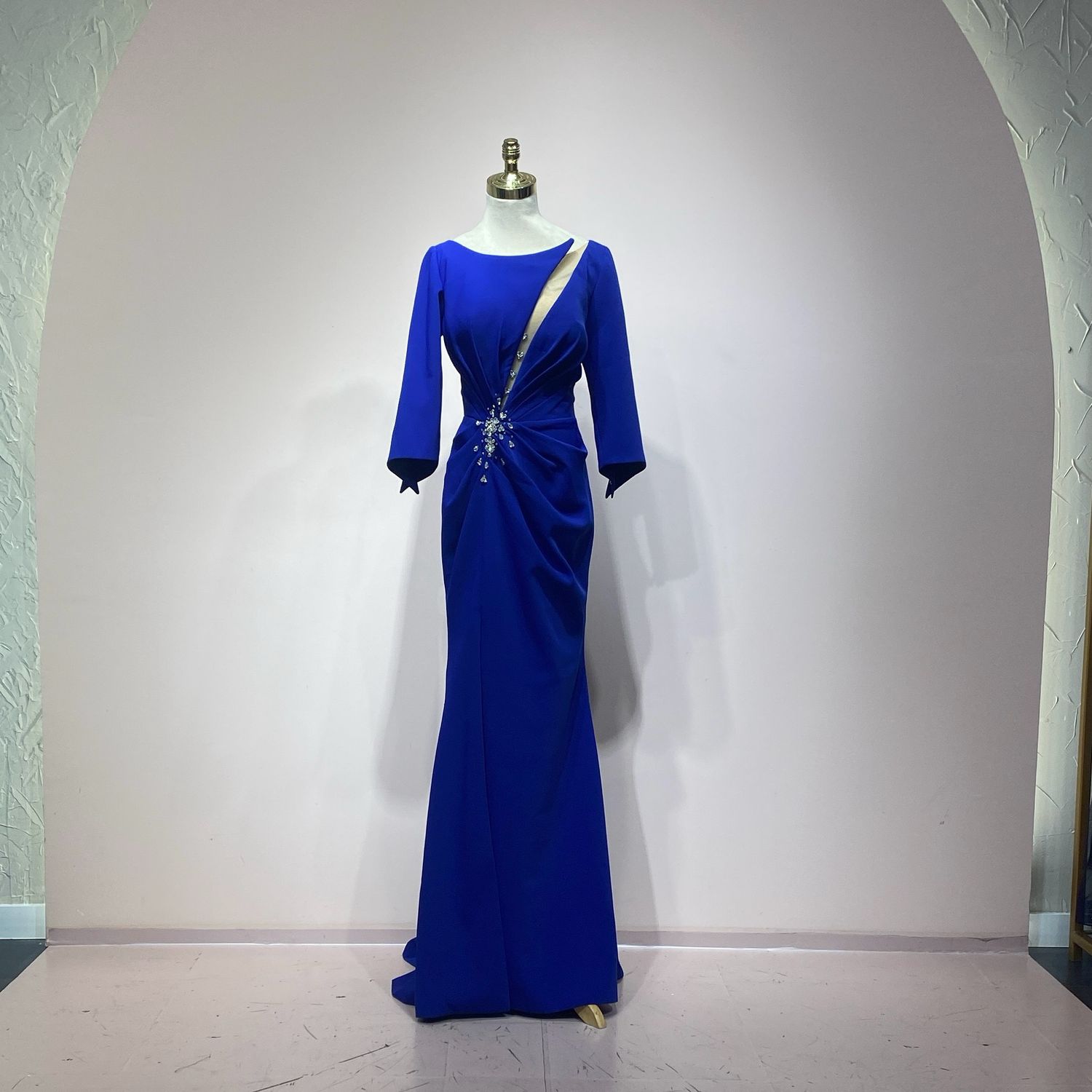 Vestido largo azul talla 38/6