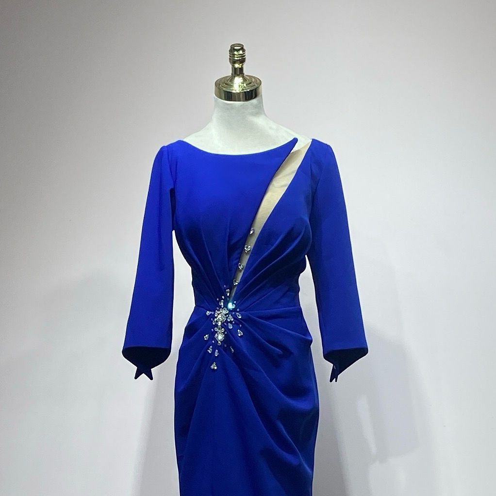 Vestido largo azul talla 38/6