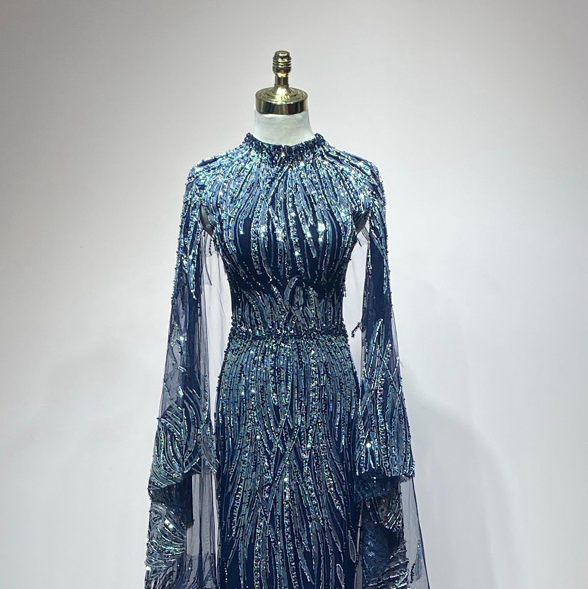 Vestido largo azul talla 40/8