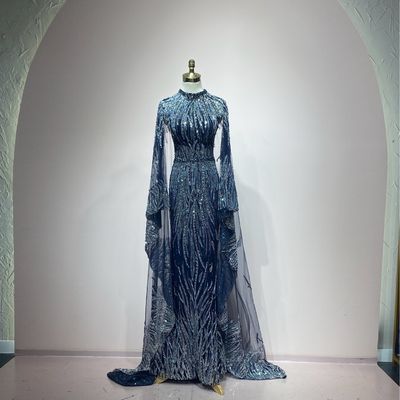 Vestido largo azul talla 40/8