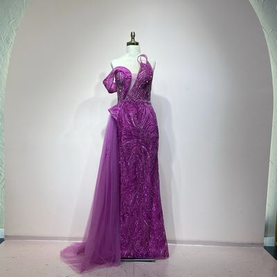 Vestido largo fucsia talla 46/14