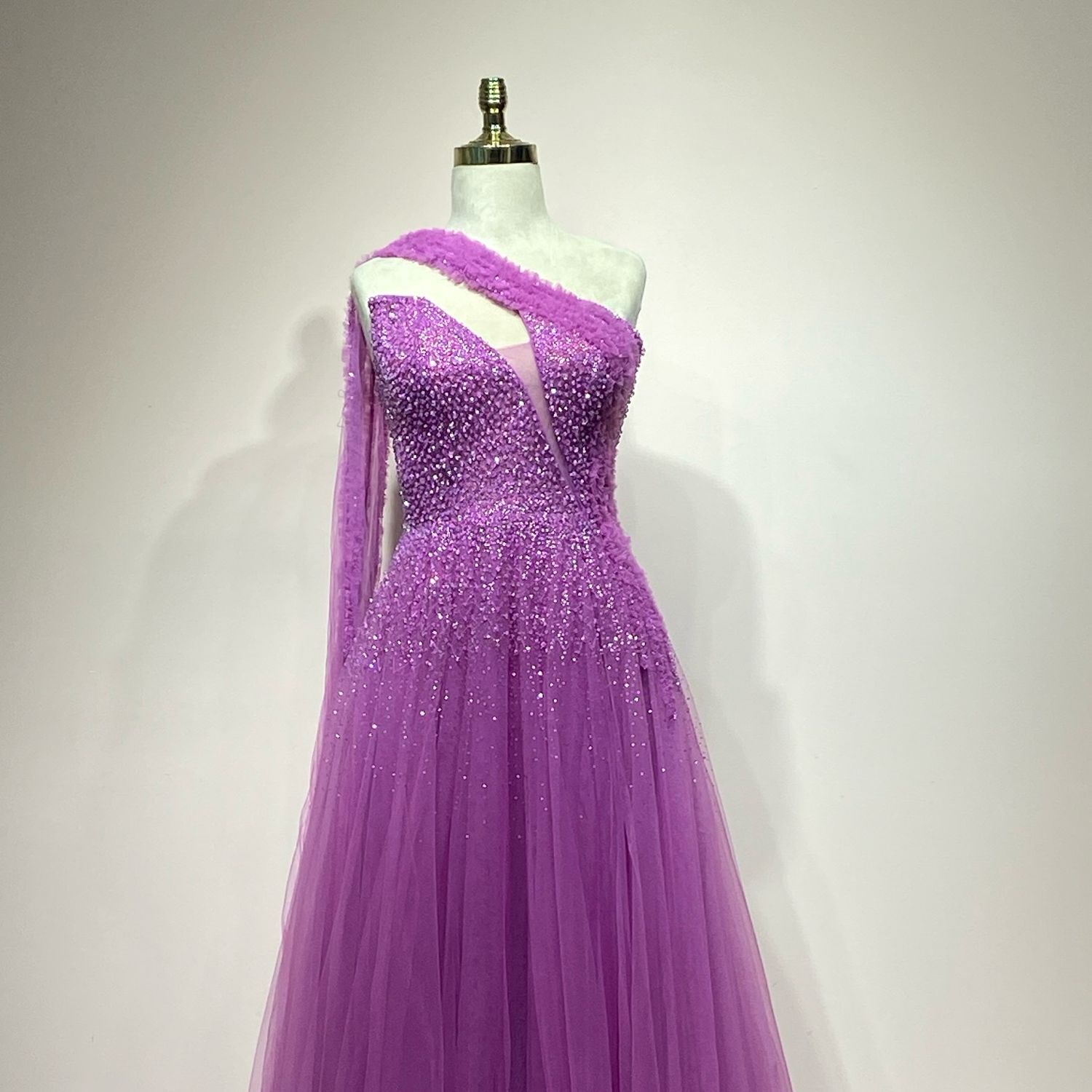 Vestido largo fucsia talla 14/46