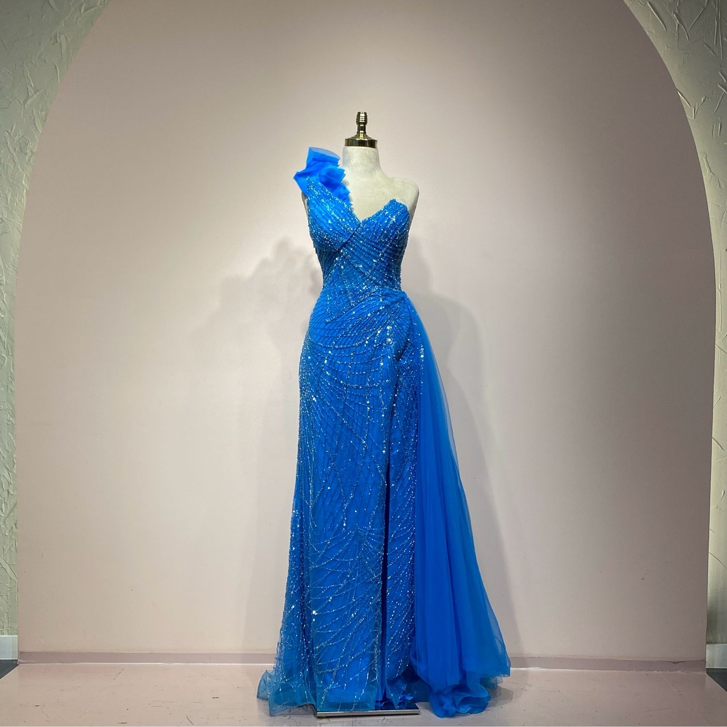 Vestido largo azul talla 46/14