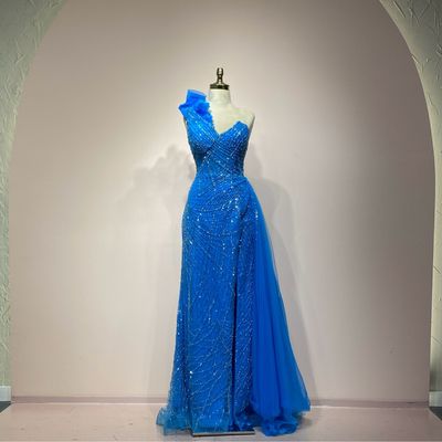 Vestido largo azul talla 46/14