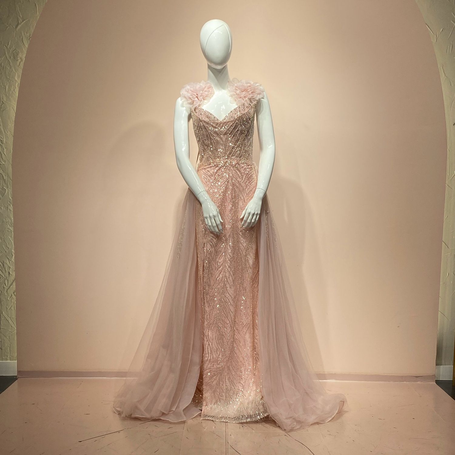 Vestido rosado pastel talla 46/14