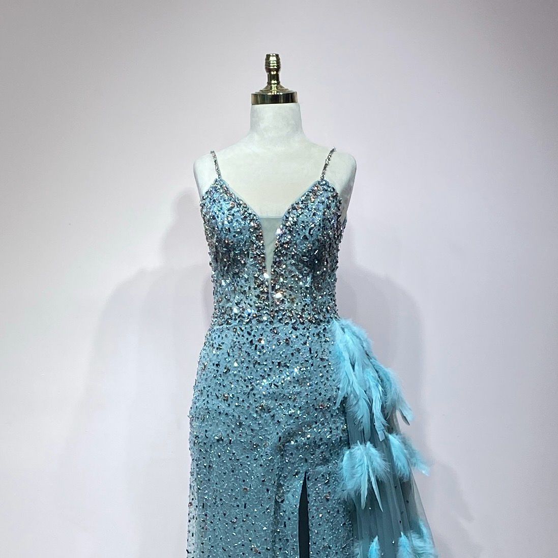 Vestido largo menta talla 44/12