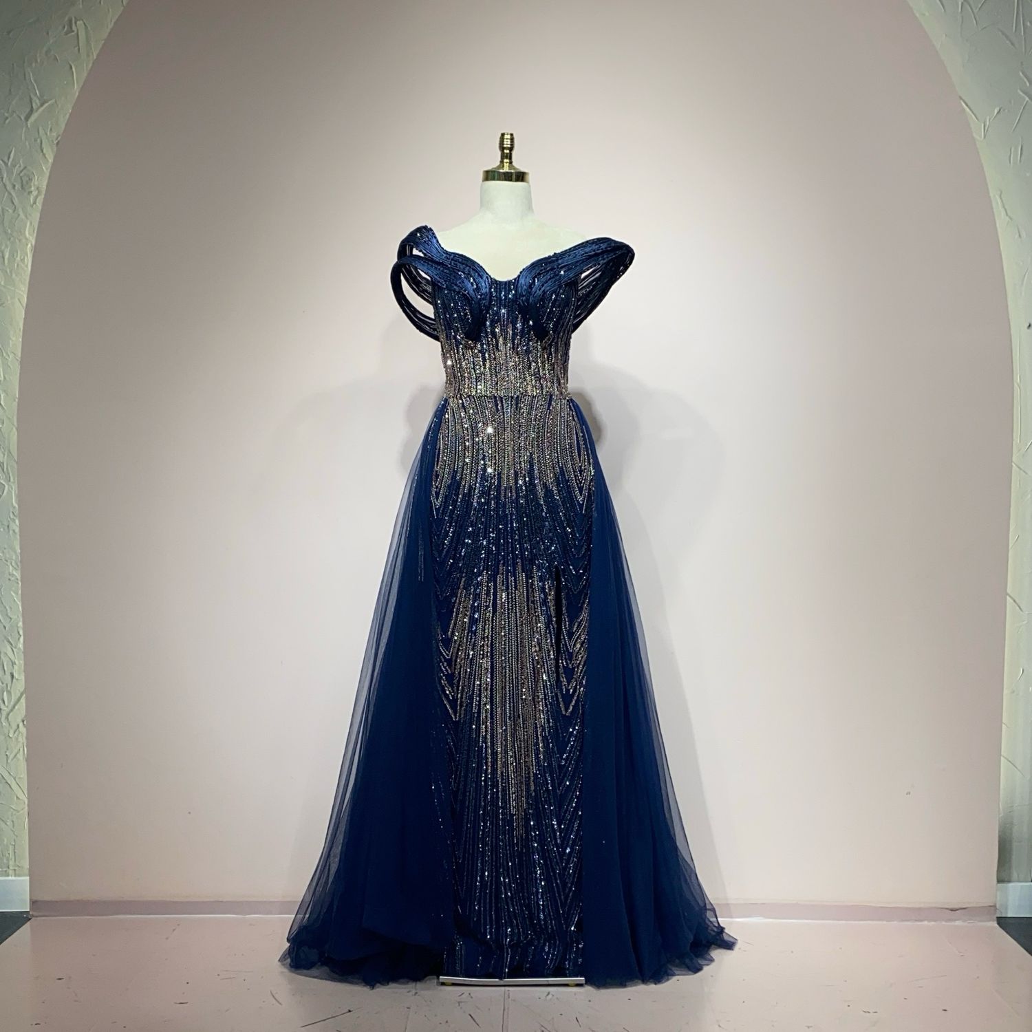Vestido azul oscuro talla 48/16
