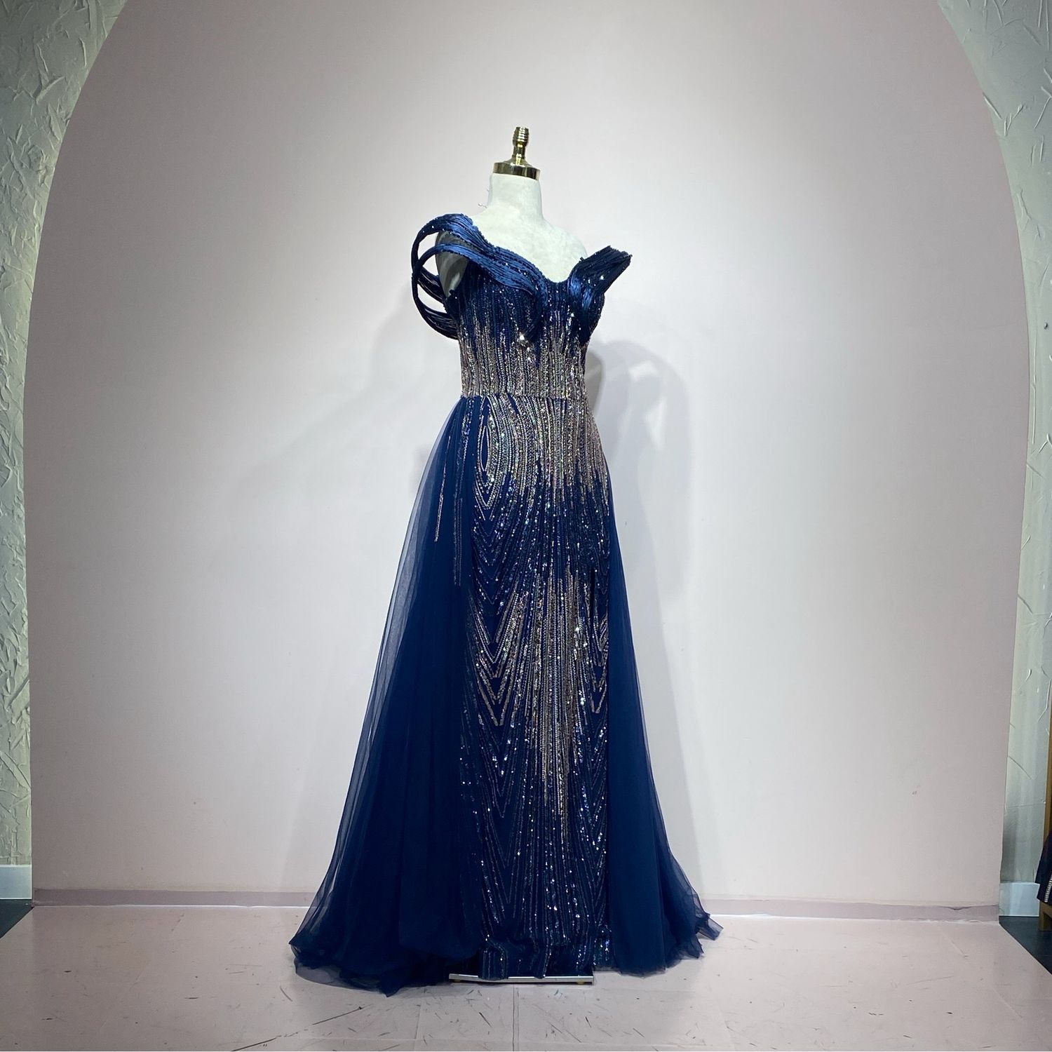 Vestido azul oscuro talla 48/16