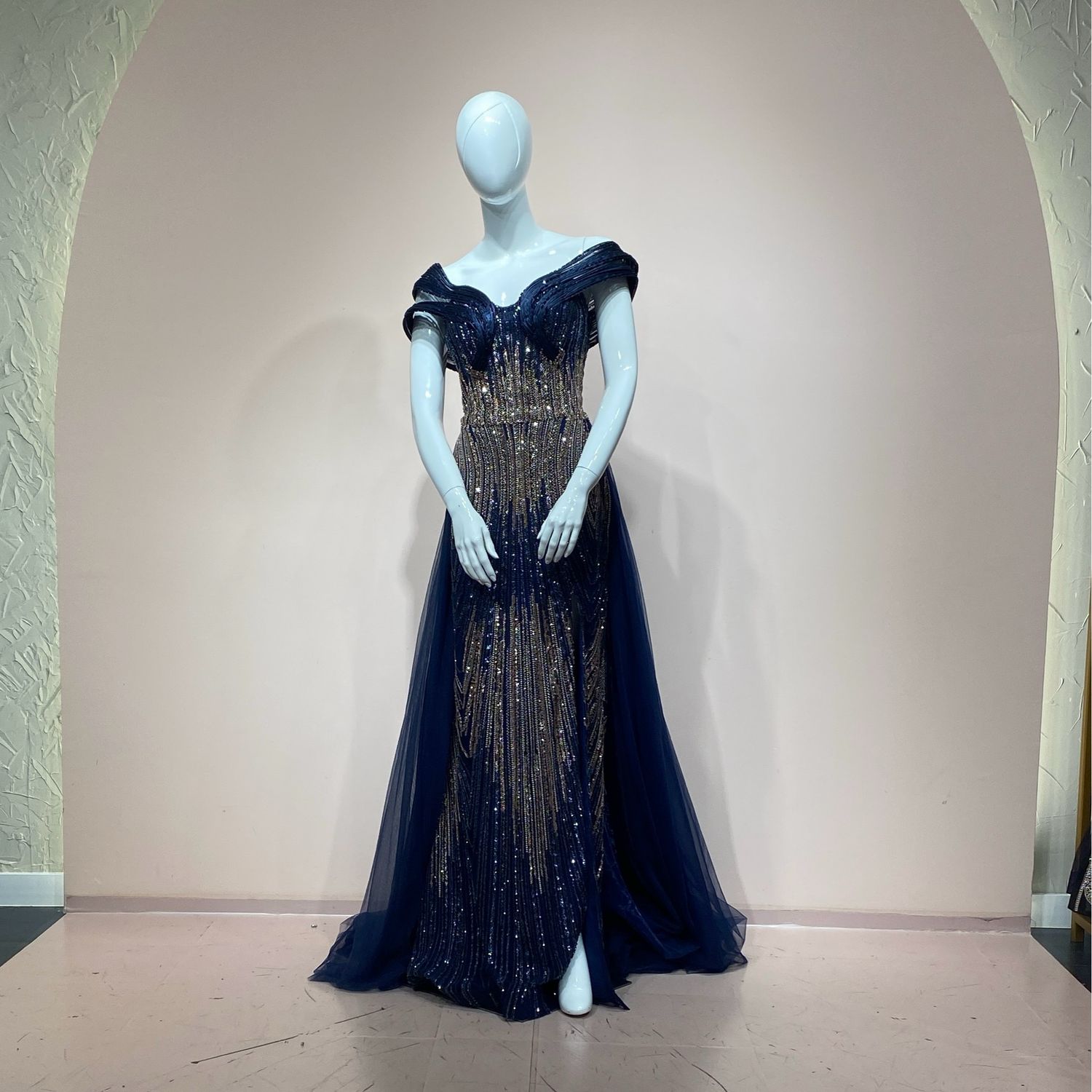 Vestido azul oscuro talla 48/16