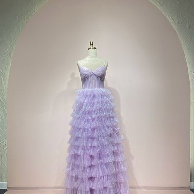 Vestido largo lila talla 40/8