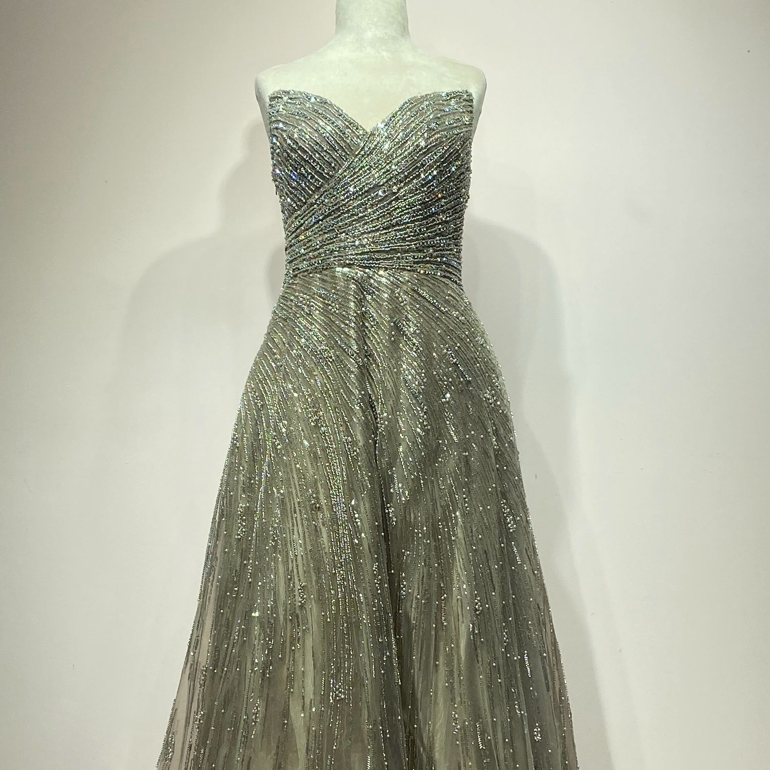 Vestido Largo Dorado Talla 44 
