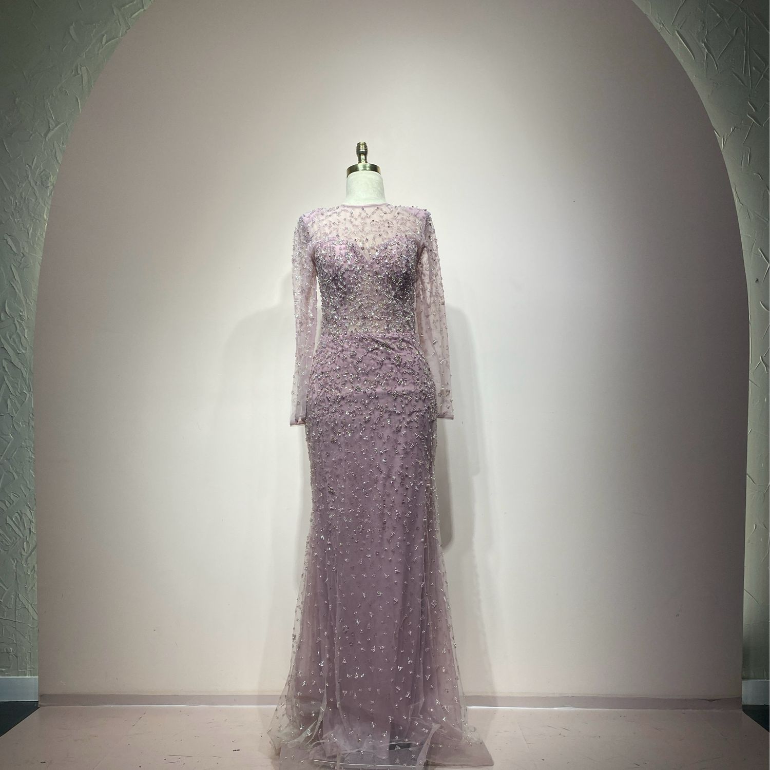 Vestido largo rosado talla 46/14