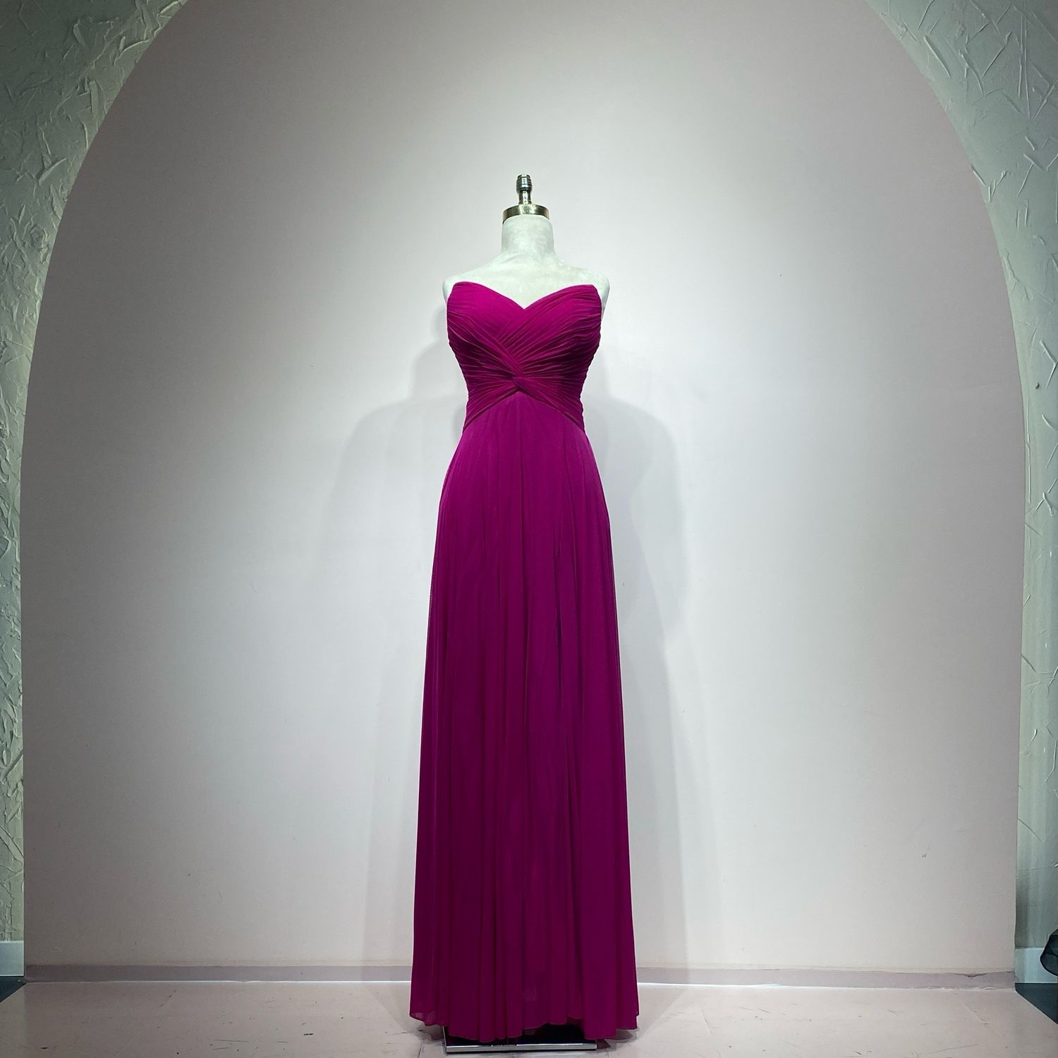 Vestido largo fucsia talla 40/8