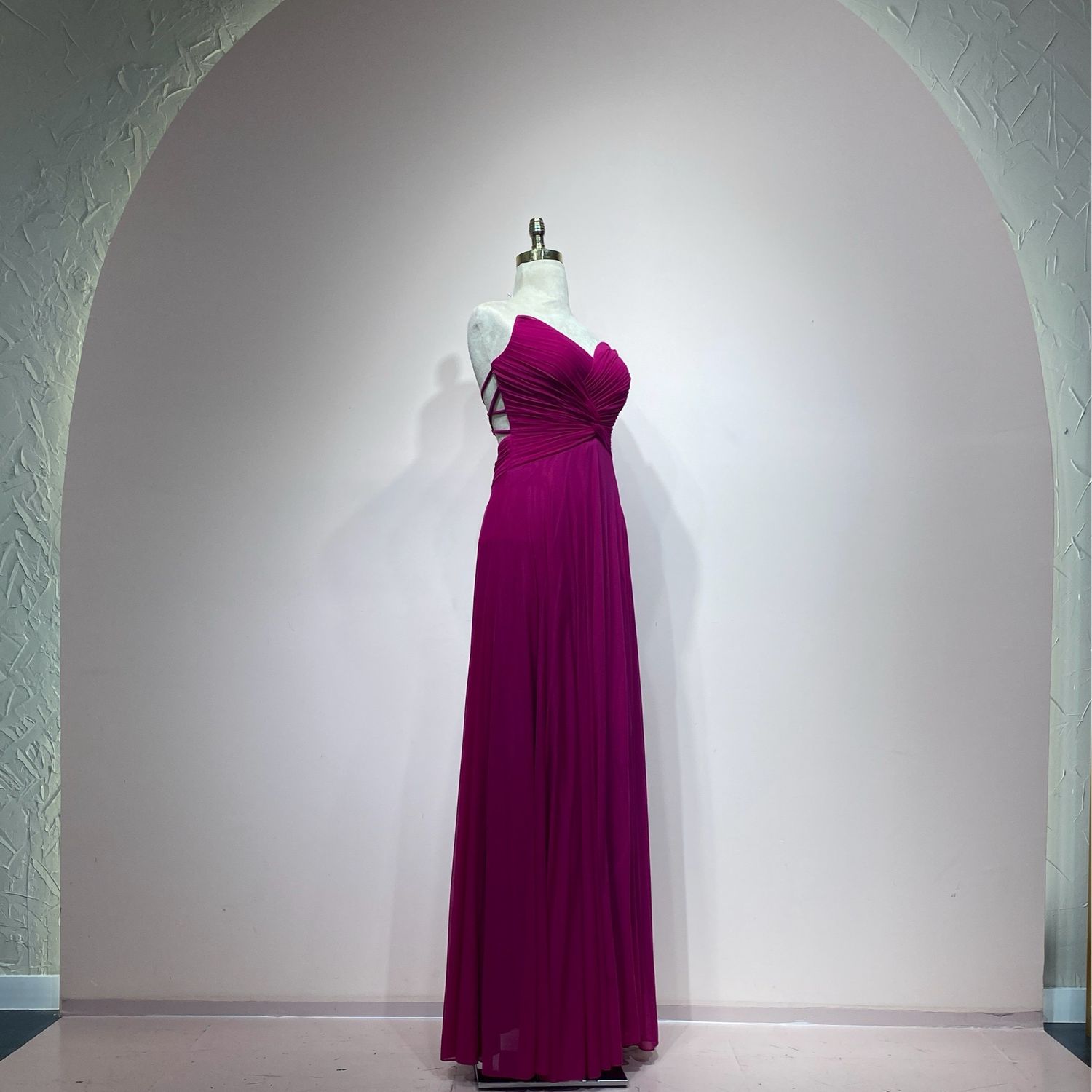 Vestido largo fucsia talla 40/8