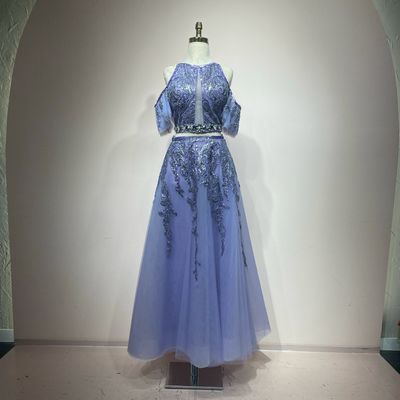 Vestido Largo,	Morado	,Talla	40