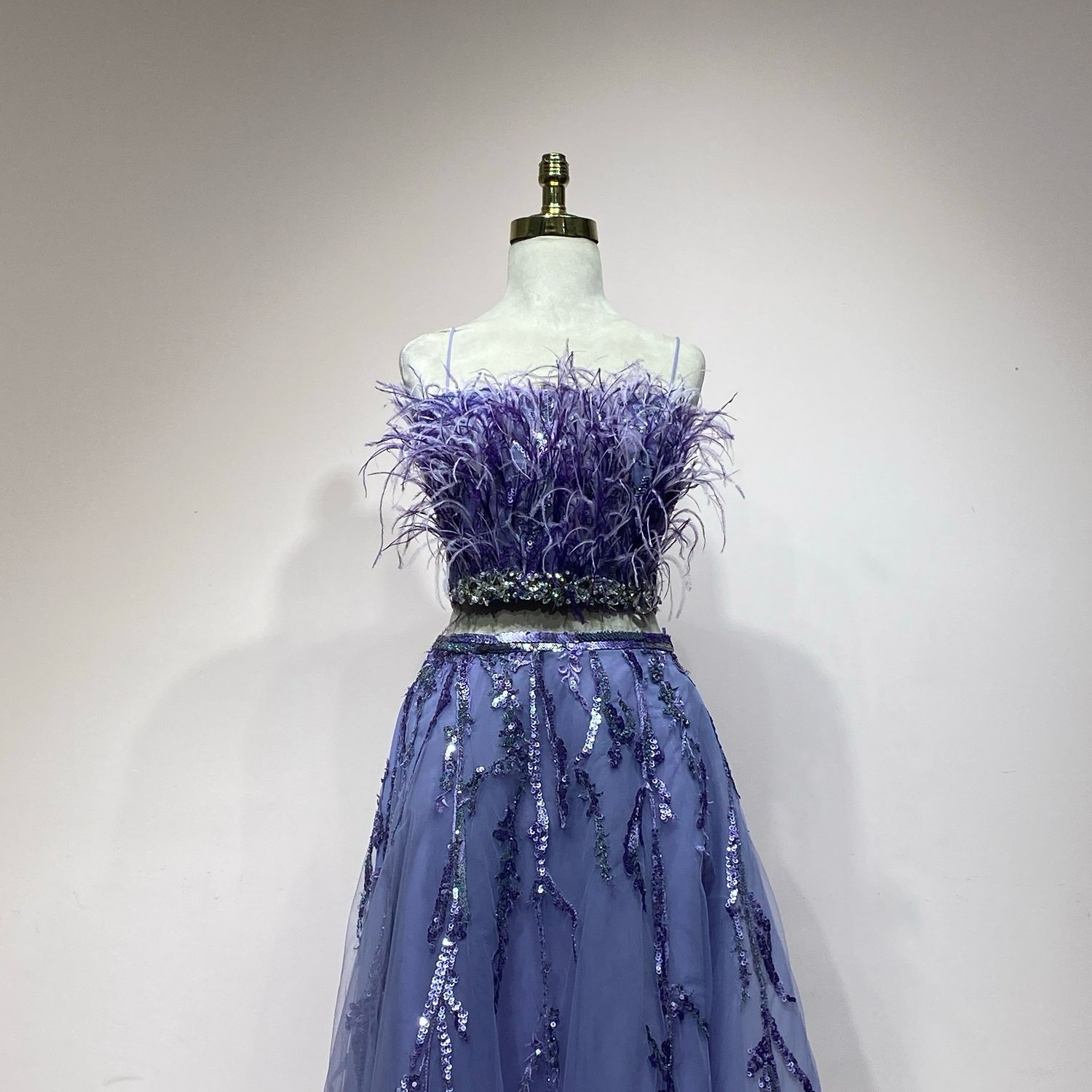 Vestido morado dos piezas talla 42/10
