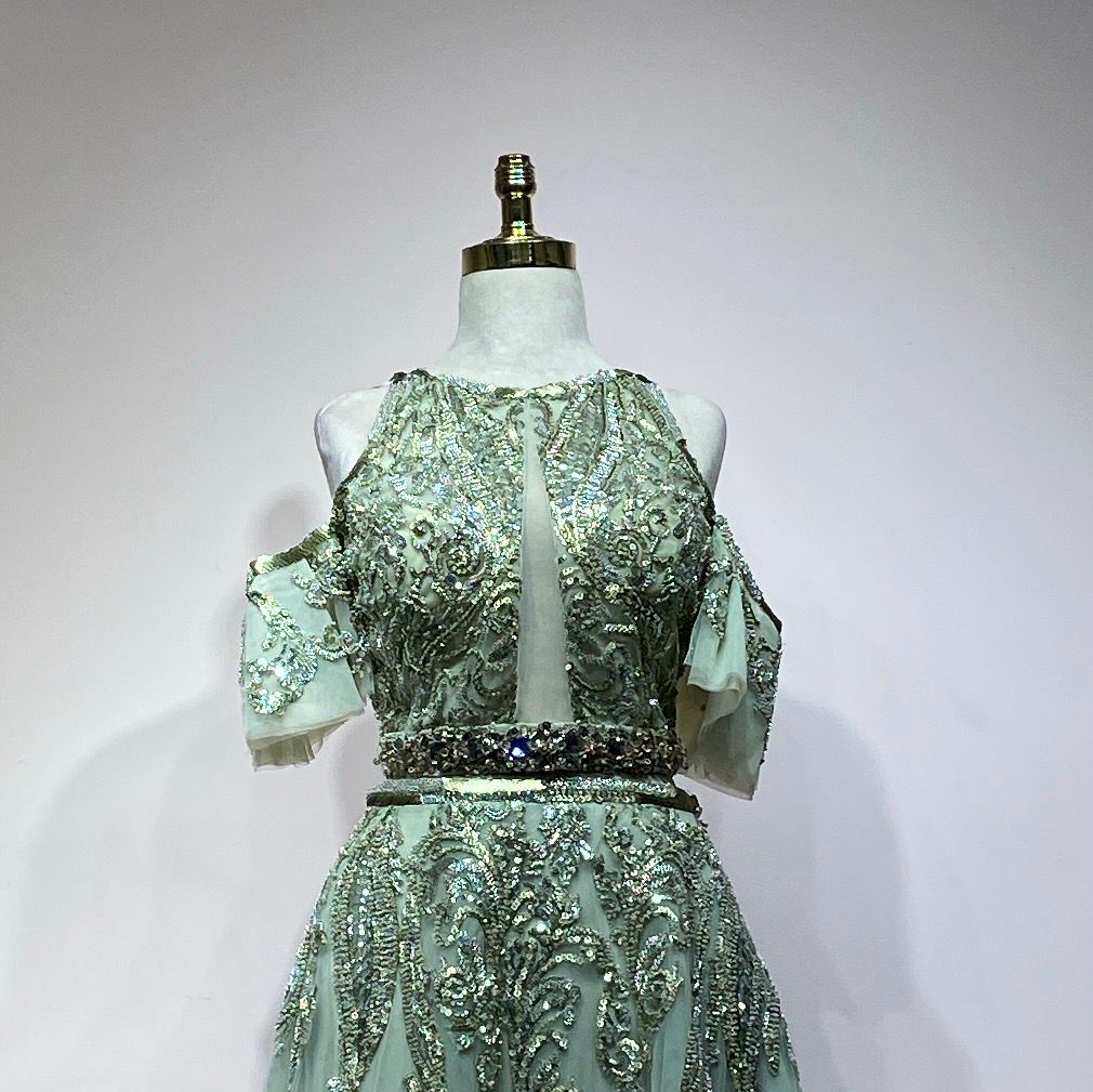 Vestido Largo,	Verde Olivo	,Talla	42