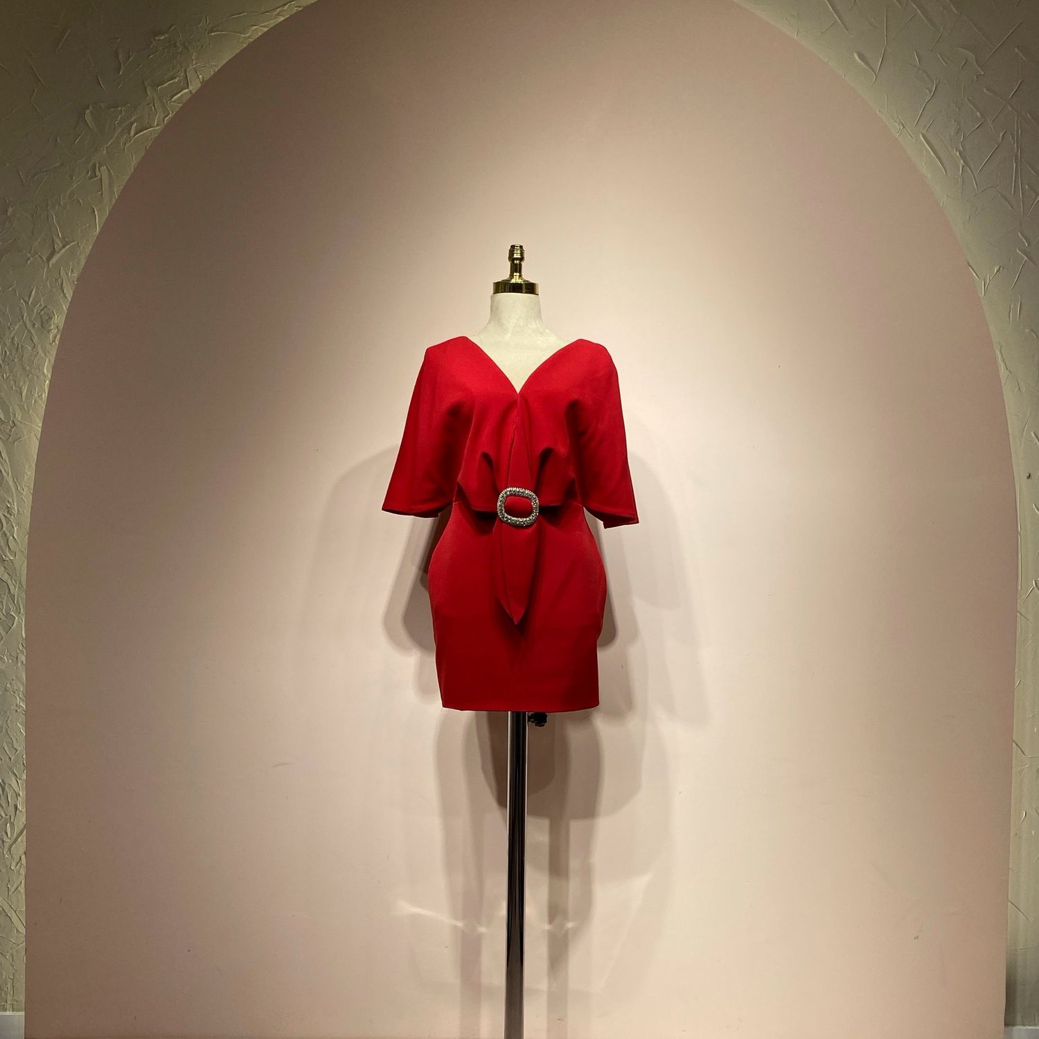 Vestido corto rojo talla 42