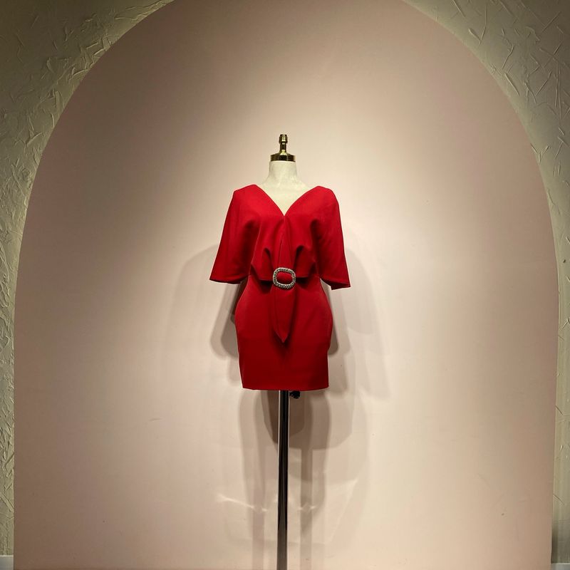 Vestido Largo,	Rojo	,Talla	10