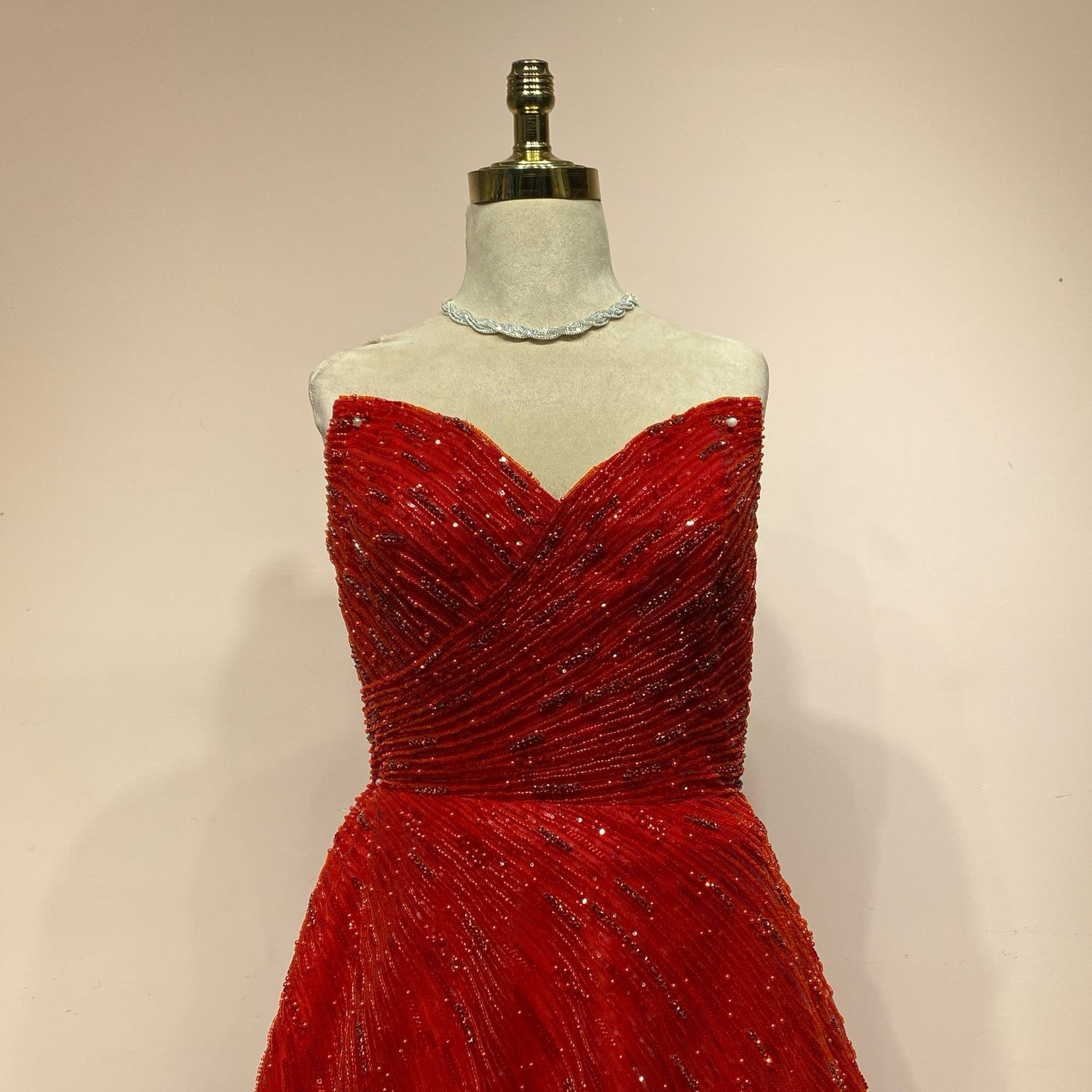 Vestido largo rojo talla 48/16