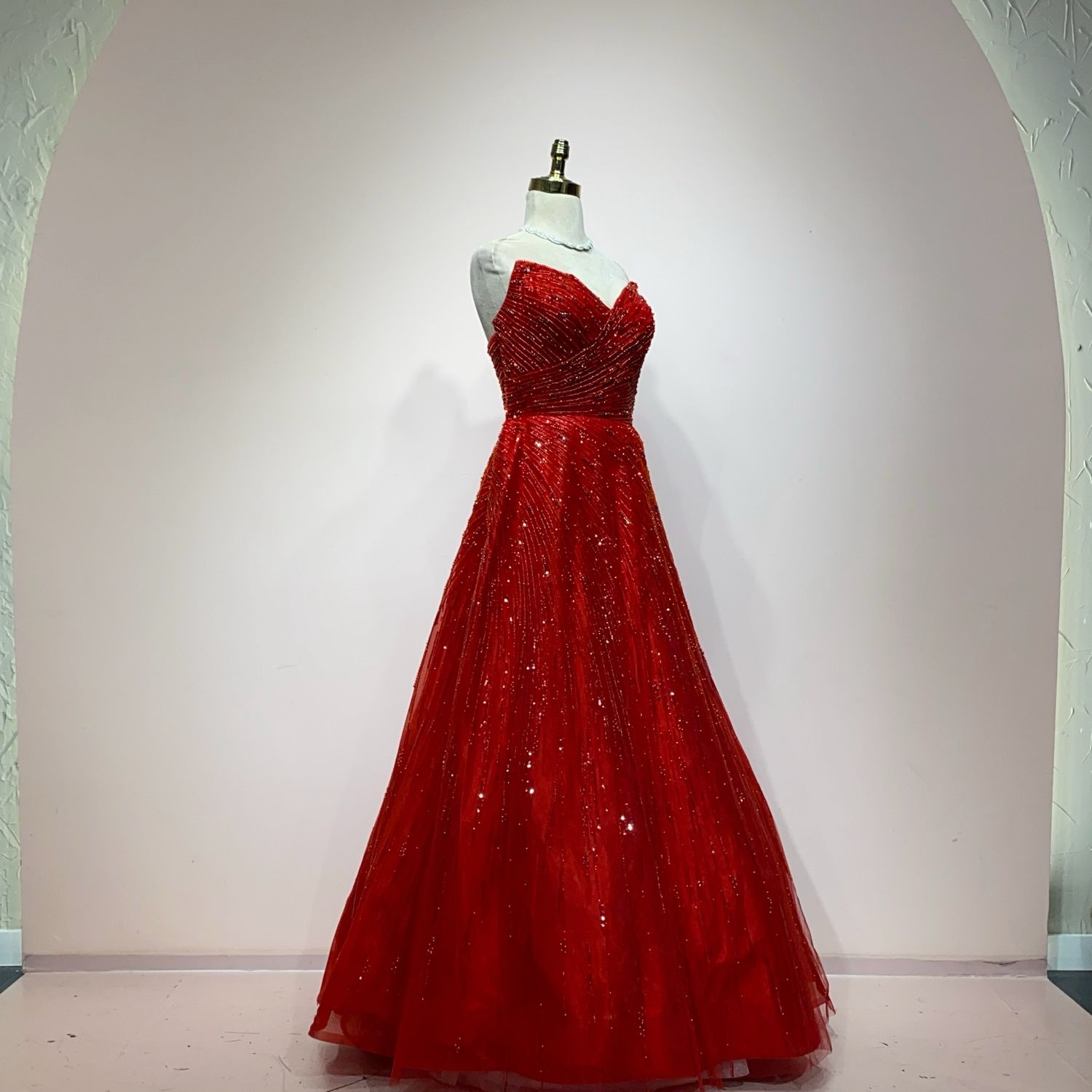 Vestido largo rojo talla 48/16
