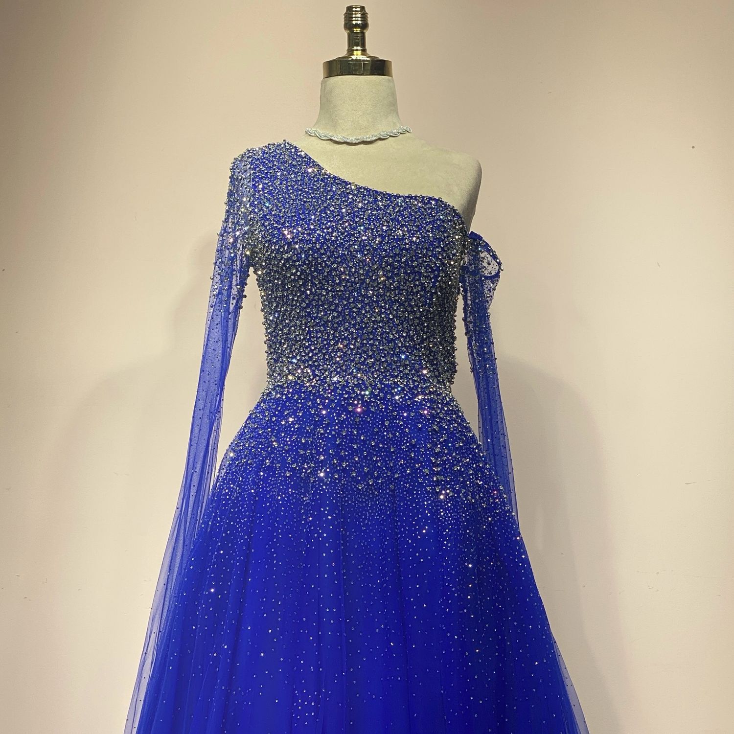 Vestido Largo Color Azul Royal Talla 12