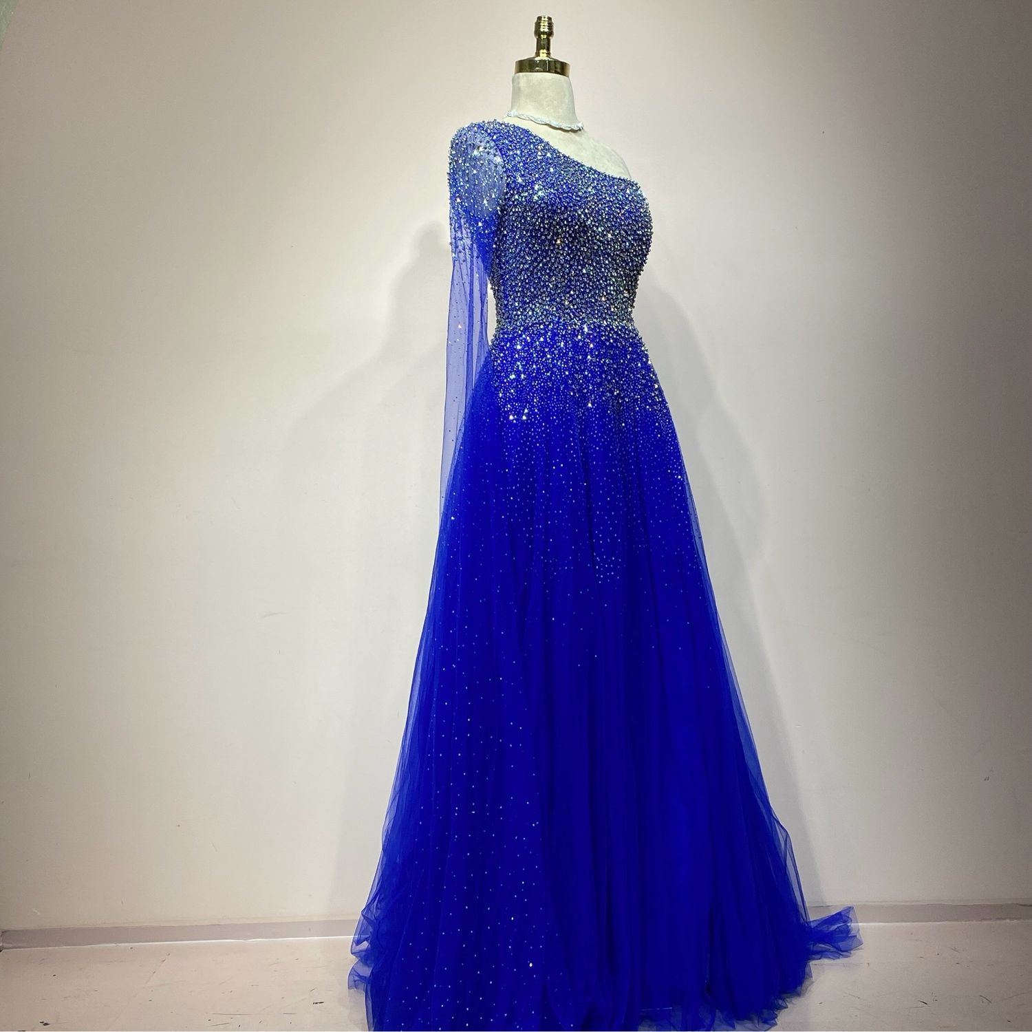 Vestido Largo Color Azul Royal Talla 12