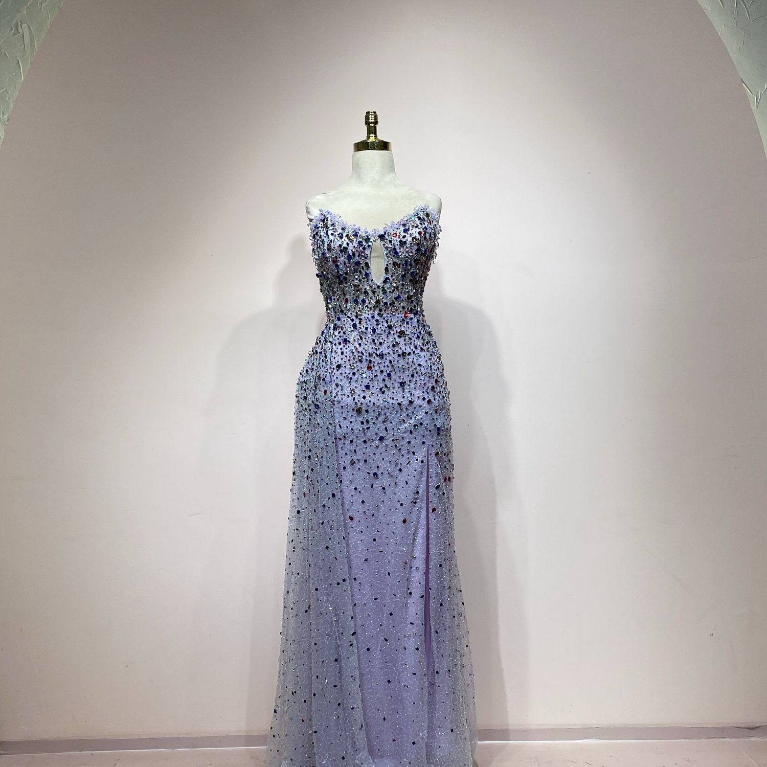 Vestido Largo Color Lila Talla 44/12