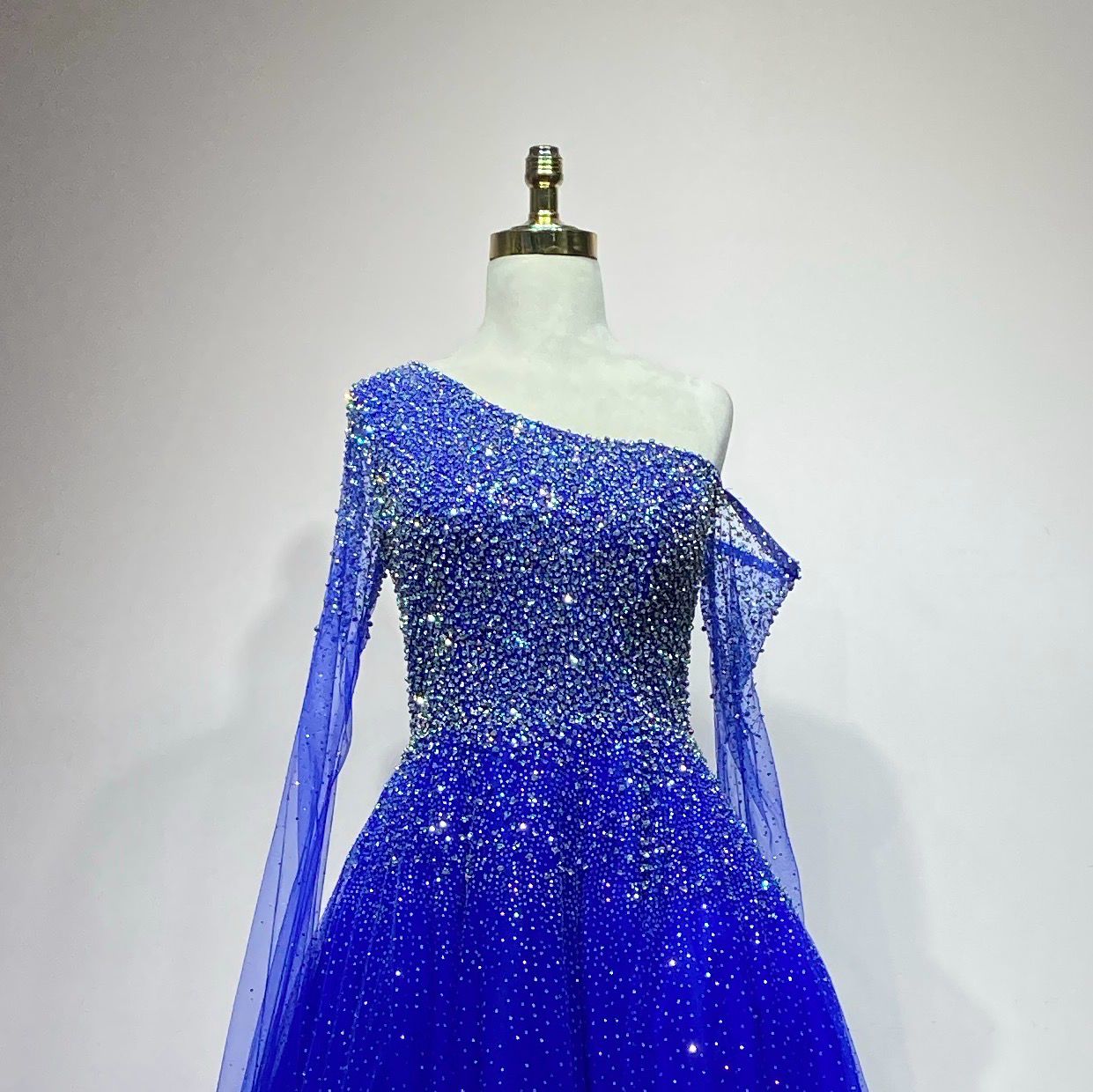 Vestido largo azul talla 44/12
