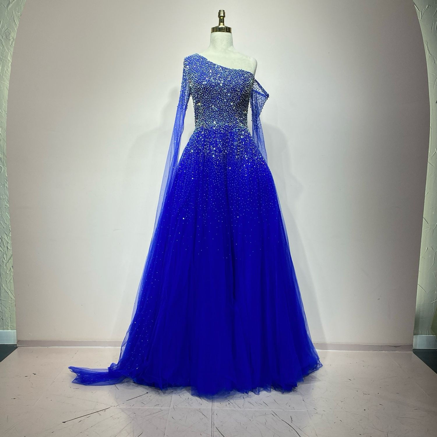 Vestido largo azul talla 44/12