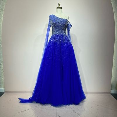 Vestido largo azul talla 44/12