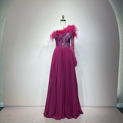 Vestido largo fucsia talla 46/14