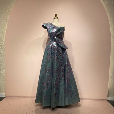 Vestido aqua/ morado talla 44 - L