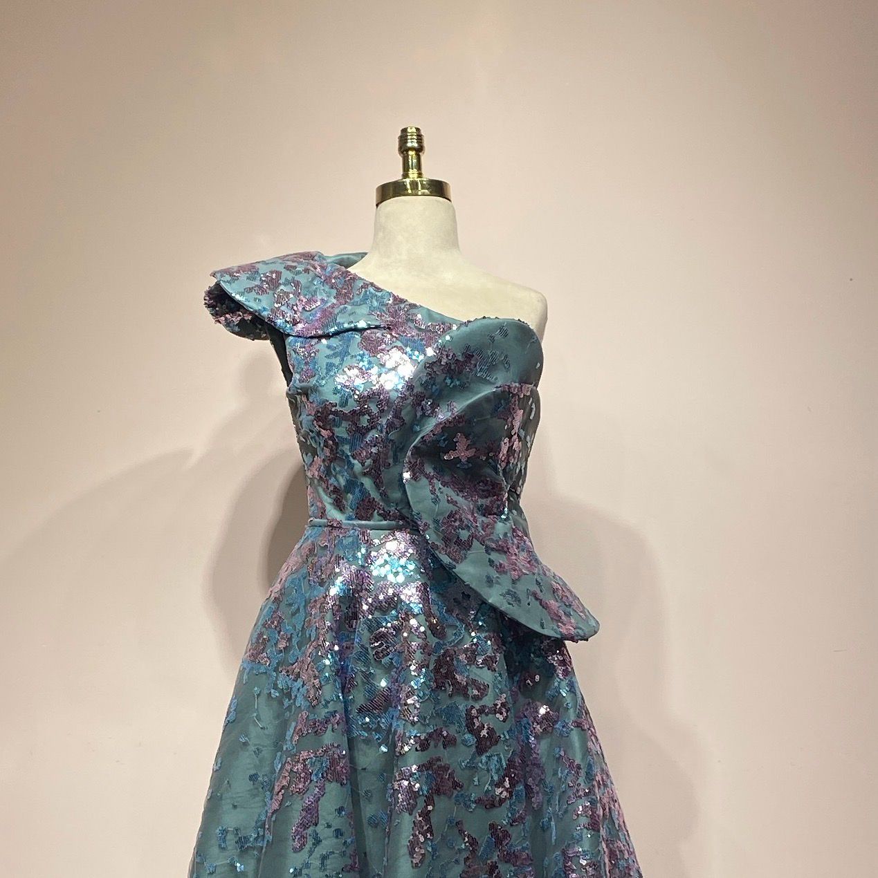 Vestido aqua/ morado talla 44 - L